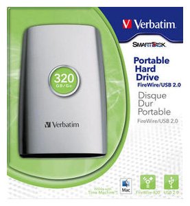 Picture of  HDD Verbatim 2.5 Portable Hard Drive FireWire/USB 2.0 320 GB